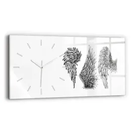 minimalistyczny-poziomy-foto-zegar-szklany-scienny-skrzydla-aniola-60x30-cm