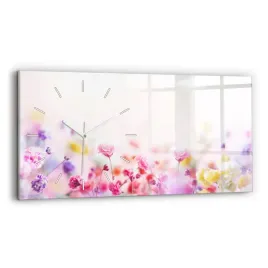 elegancki-poziomy-zegar-szklany-na-sciane-z-grafika-kwiaty-na-lace-60x30-cm