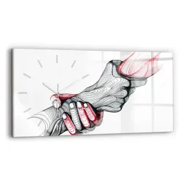 poziomy-foto-zegar-szklany-do-kuchni-na-sciane-trzymajace-sie-rece-60x30-cm