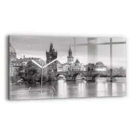 scienny-poziomy-zegar-szklany-do-biura-widok-na-most-karola-praga-60x30-cm
