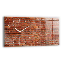 minimalistyczny-zegar-szklany-scienny-z-grafika-stara-sciana-cegly-60x30-cm
