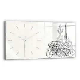 szklany-poziomy-zegar-scienny-z-nadrukiem-rysunek-wyscig-kolarski-60x30-cm