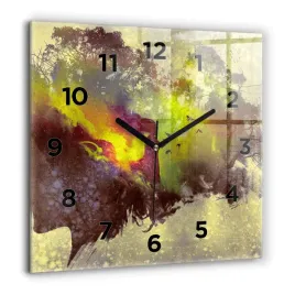 kwadratowy-zegar-szklany-do-sypialni-z-nadrukiem-kobieta-w-lesie-60x60-cm