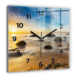 zegar-szklany-designerski-ze-wzorem-wschod-slonca-morze-baltyckie-60x60-cm