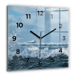 scienny-kwadratowy-zegar-szklany-do-biura-fotografia-fal-morskich-60x60-cm