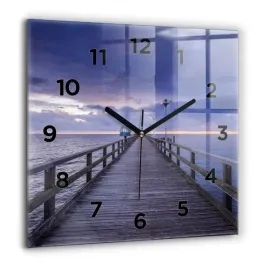 zegar-szklany-scienny-do-salonu-ze-wzorem-molo-na-morzu-baltyckim-60x60-cm