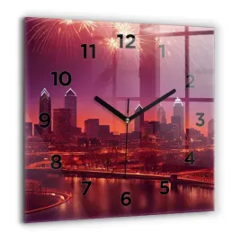 scienny-kwadratowy-foto-zegar-szklany-miasto-noca-w-philadelphia-60x60-cm