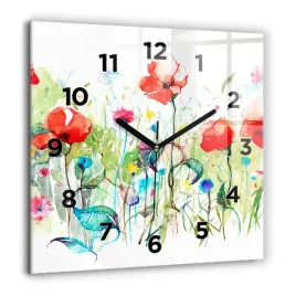 kwadratowy-zegar-szklany-scienny-do-biura-z-grafika-kwiaty-na-lace-60x60-cm