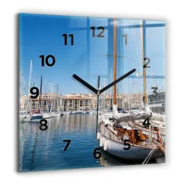 nowoczesny-foto-zegar-szklany-na-sciane-marina-w-marsylii-francja-60x60-cm