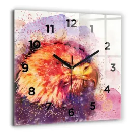 kwadratowy-zegar-szklany-scienny-do-biura-ze-wzorem-akwarela-orzel-60x60-cm