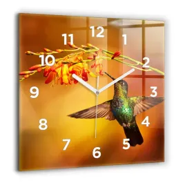 duzy-kwadratowy-zegar-szklany-do-mieszkania-z-grafika-koliber-ptak-60x60-cm