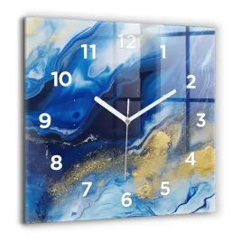 dekoracyjny-kwadratowy-zegar-szklany-z-nadrukiem-niebieski-marmur-60x60-cm