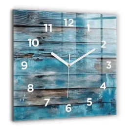 designerski-zegar-szklany-do-wnetrz-z-nadrukiem-niebieskie-deski-60x60-cm