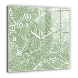 kwadratowy-zegar-szklany-nowoczesny-z-nadrukiem-liscie-natura-wzor-60x60-cm
