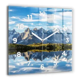 kwadratowy-zegar-szklany-ozdobny-dolina-chamonix-alpy-francuskie-60x60-cm