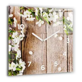 kwadratowy-zegar-szklany-dekoracyjny-na-sciane-kwiaty-na-drewnie-60x60-cm