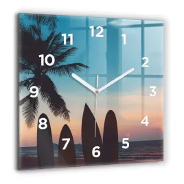 zegar-szklany-designerski-ze-stylowym-nadrukiem-surfing-na-plazy-60x60-cm