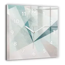 zegar-szklany-do-sypialni-ze-wzorem-trojkaty-abstrakcja-tekstura-60x60-cm