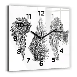 dekoracyjny-kwadratowy-zegar-szklany-z-nadrukiem-skrzydla-aniola-30x30-cm