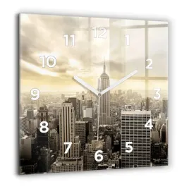 wiszacy-zegar-szklany-ze-stylowym-nadrukiem-wiezowe-w-nowym-jorku-60x60-cm