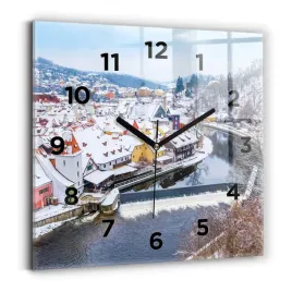 nowoczesny-kwadratowy-foto-zegar-szklany-panorama-miasta-w-zimie-30x30-cm