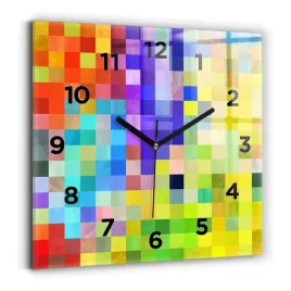 elegancki-zegar-szklany-na-sciane-z-nadrukiem-kompozycja-kwadratow-30x30-cm