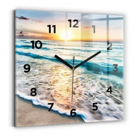 wiszacy-zegar-szklany-ze-stylowym-nadrukiem-plaza-morze-i-piasek-30x30-cm