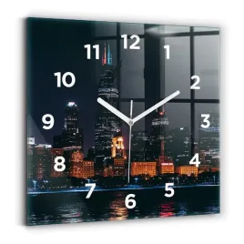 kwadratowy-zegar-szklany-scienny-ze-wzorem-pejzaz-miejski-chicago-30x30-cm