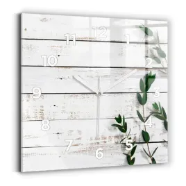 kwadratowy-zegar-szklany-ozdobny-ze-wzorem-drewniane-jasne-deski-30x30-cm
