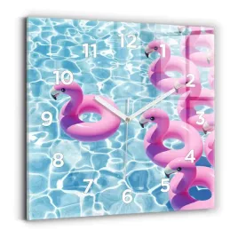 designerski-zegar-szklany-do-wnetrz-z-grafika-dmuchawce-flamingi-30x30-cm