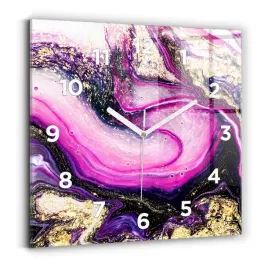 unikalny-kwadratowy-foto-zegar-szklany-na-sciane-abstrakcja-marmur-30x30-cm