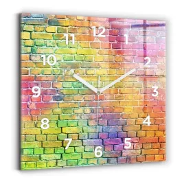 minimalistyczny-zegar-szklany-scienny-ze-wzorem-pomalowana-sciana-30x30-cm
