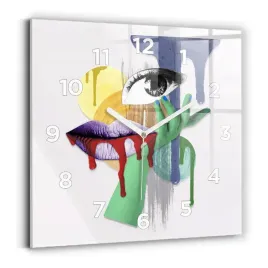 kwadratowy-zegar-szklany-do-kuchni-ze-wzorem-surrealistyczny-kolaz-30x30-cm