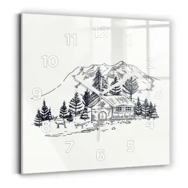 zegar-szklany-scienny-ze-stylowym-nadrukiem-rysunkowe-miasteczko-30x30-cm