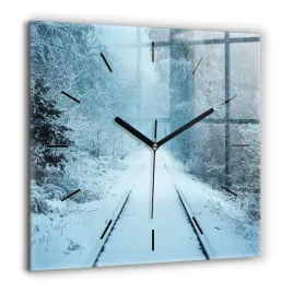 kwadratowy-zegar-szklany-nowoczesny-ze-wzorem-sarny-na-torach-xxl-60x60-cm