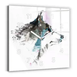 dekoracyjny-foto-zegar-szklany-na-sciane-profil-malowanego-wilka-30x30-cm