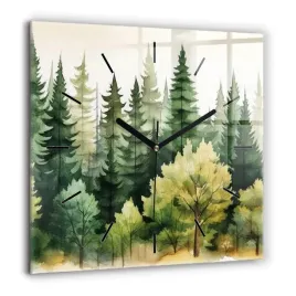 zegar-szklany-na-sciane-ze-stylowym-nadrukiem-krajobraz-las-duzy-60x60-cm
