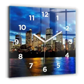 elegancki-kwadratowy-foto-zegar-szklany-na-sciane-sydney-wieczorem-30x30-cm
