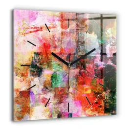 zegar-szklany-scienny-do-salonu-z-grafika-abstrakcyjna-kompozycja-60x60-cm