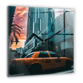 zegar-szklany-scienny-do-salonu-z-grafika-miami-na-florydzie-xxl-60x60-cm