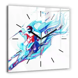 kwadratowy-zegar-szklany-scienny-do-nowoczesnych-wnetrz-narciarz-60x60-cm
