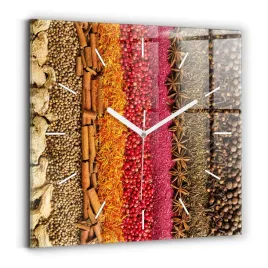 elegancki-kwadratowy-foto-zegar-szklany-na-sciane-rzedy-przypraw-60x60-cm