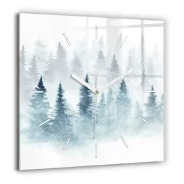 zegar-szklany-scienny-do-nowoczesnych-wnetrz-ze-wzorem-zimowy-las-60x60-cm