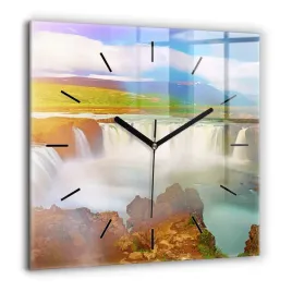 nowoczesny-kwadratowy-foto-zegar-szklany-godafoss-na-islandii-xxl-60x60-cm