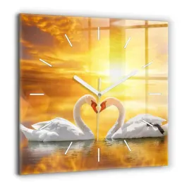 kwadratowy-zegar-szklany-ozdobny-ze-wzorem-zakochane-labedzie-xxl-60x60-cm
