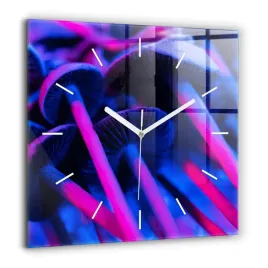 kwadratowy-zegar-do-salonu-szklany-magiczne-kolorowe-grzyby-duzy-60x60-cm