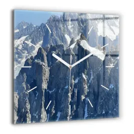 szklany-nowoczesny-kwadratowy-zegar-na-sciane-gory-alpy-zima-xxl-60x60-cm