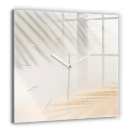 zegar-szklany-scienny-do-biura-z-nadrukiem-kremowa-abstrakcja-xxl-60x60-cm