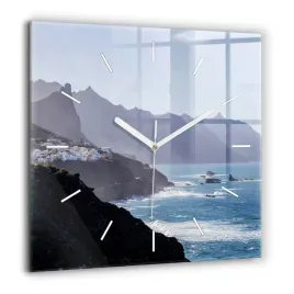 kwadratowy-zegar-szklany-scienny-ze-wzorem-gory-przy-oceanie-duzy-60x60-cm