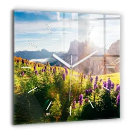 kwadratowy-zegar-szklany-scienny-do-biura-ze-wzorem-laka-lawenda-60x60-cm